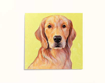 Custom Handmade Acrylic Pet Portrait on Stretched Canvas