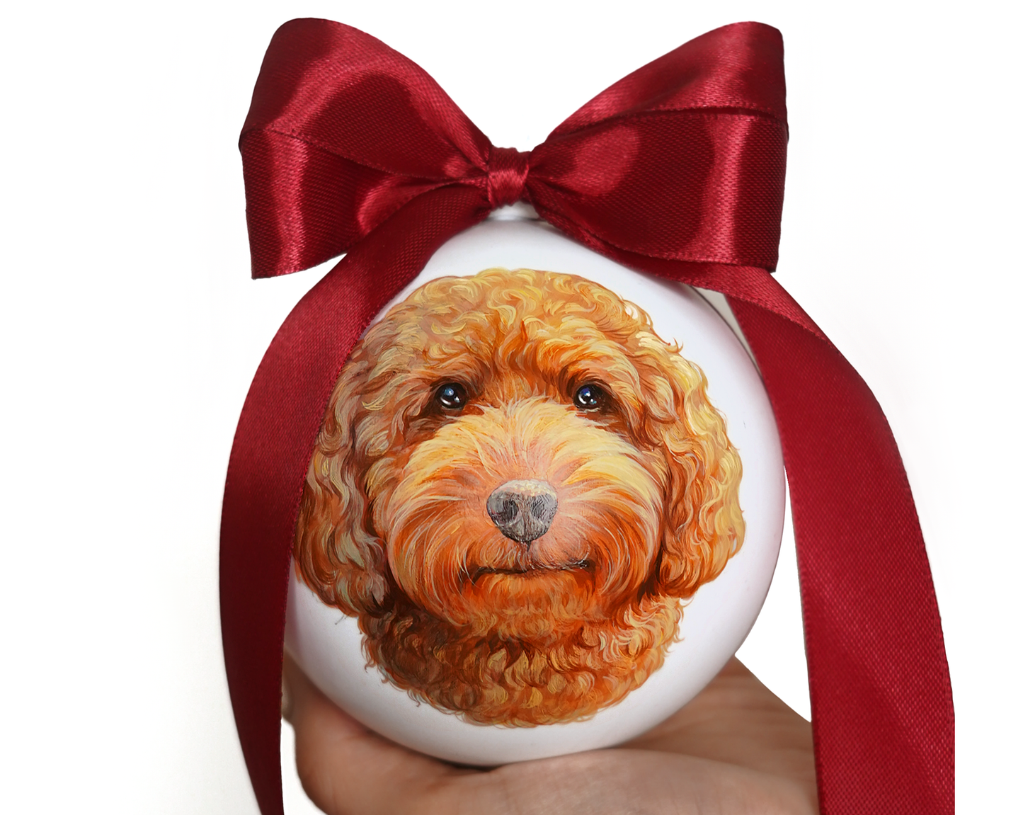 Hand-Painted Pet Christmas Ornament Ball (Custom Acrylic Portraits)